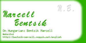 marcell bentsik business card